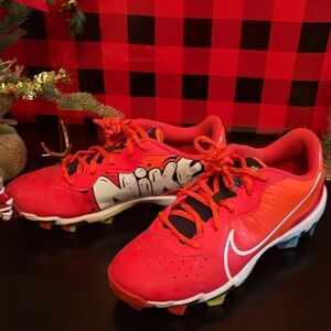 Nike Kids Red and White cleats
